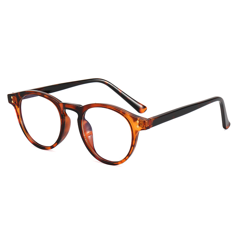 Retro TR90 Optical Frame with Anti Blue Light Lenses Round Glasses