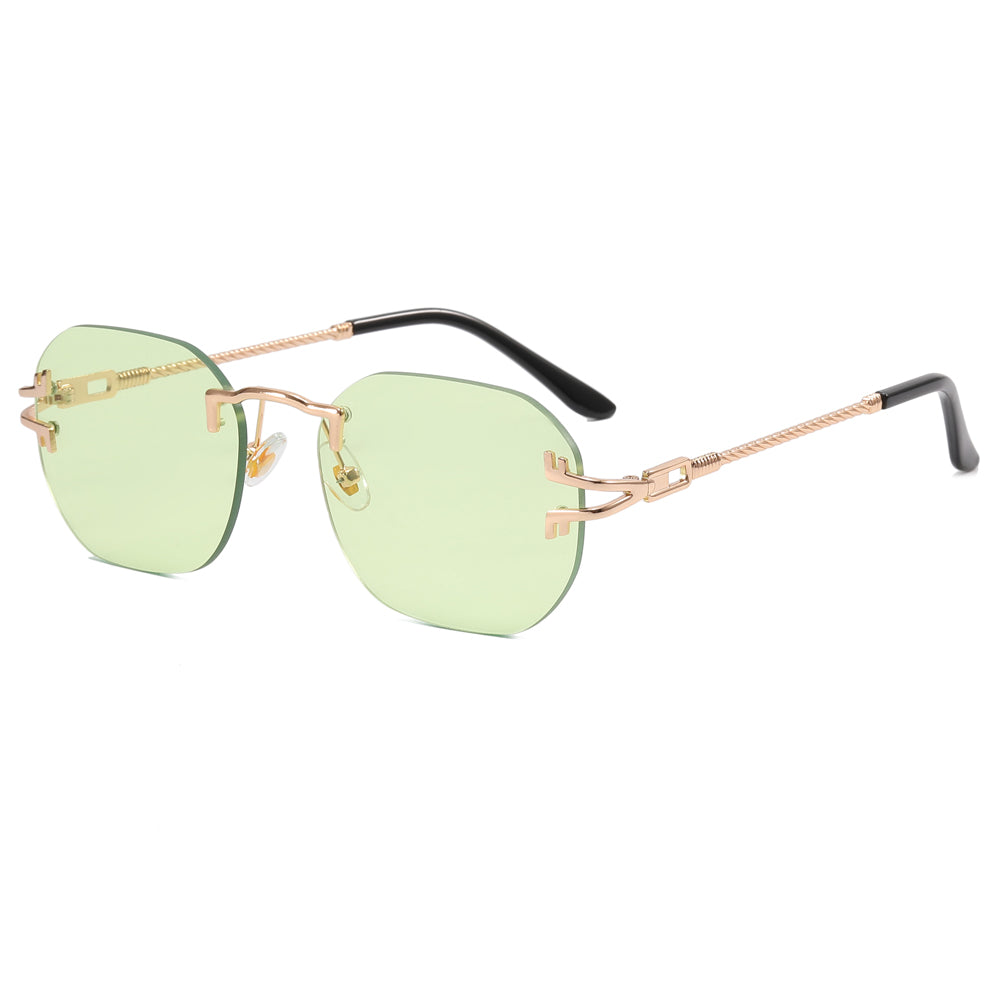 Small Rectangle Rimless Sunglasses